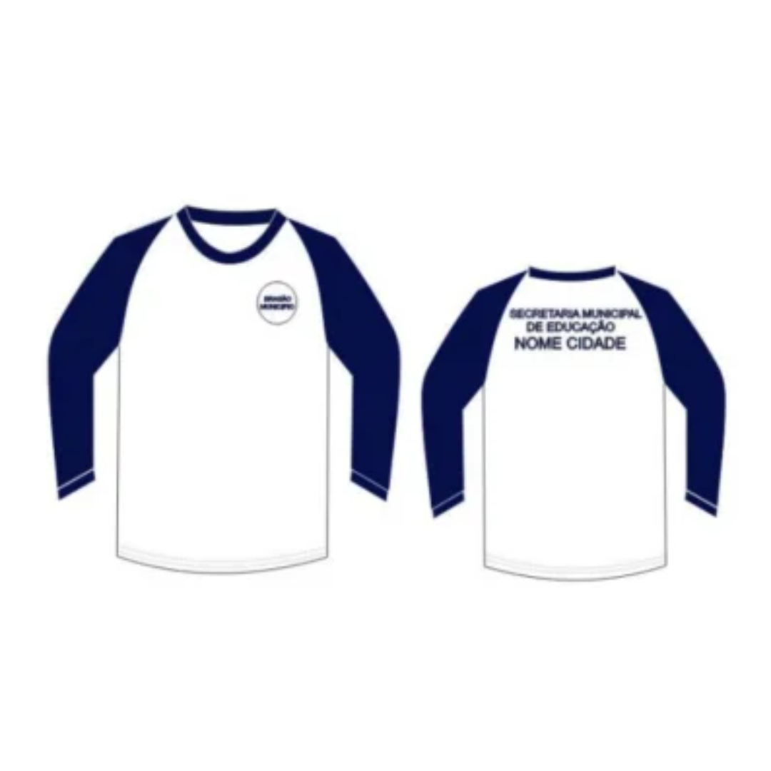 Camiseta Manga Longa Uniforme Escolar