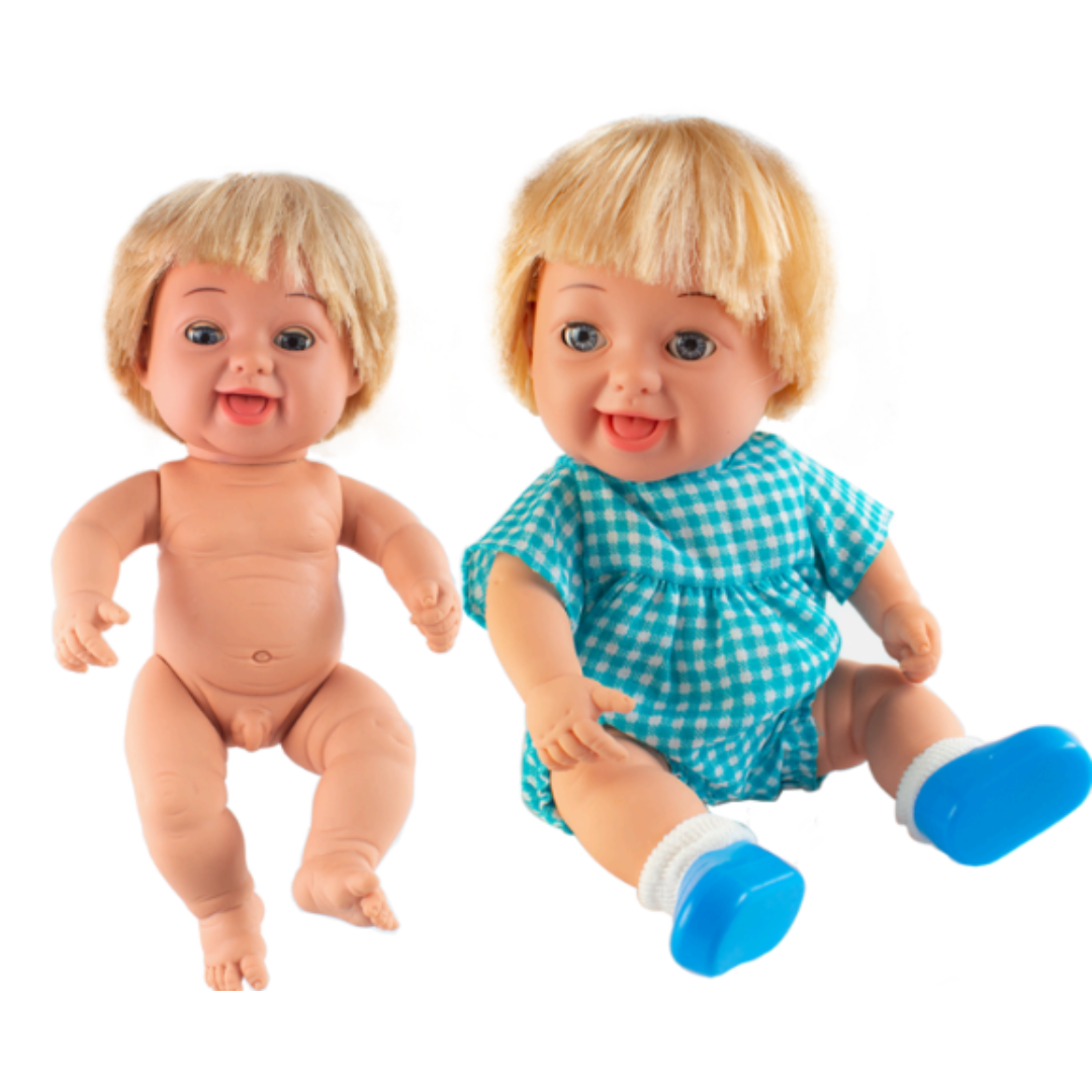 Brinquedo Boneco Menino Branco Com Genitália