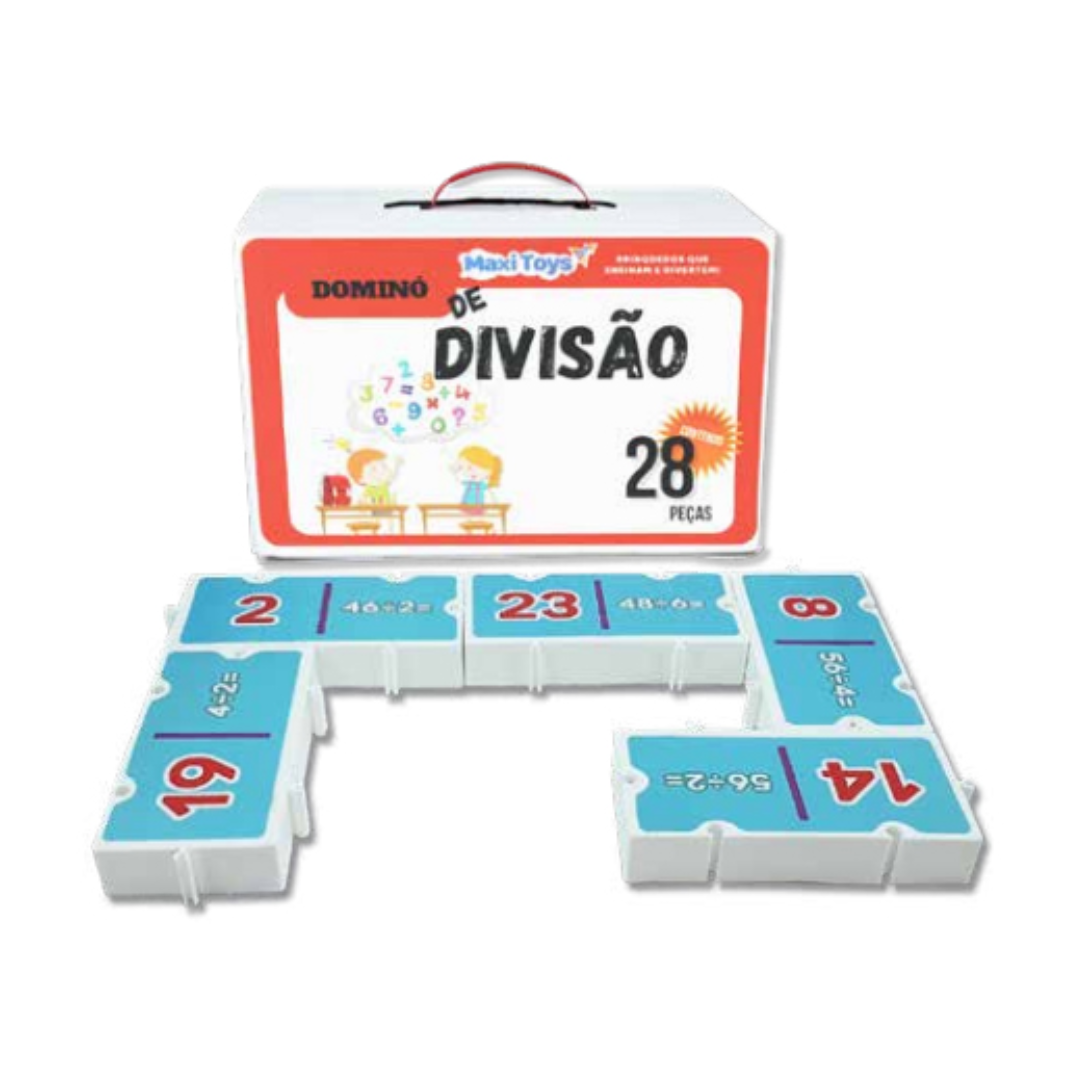 Dominó De Divisão: Conjunto Confeccionado Em Plástico Rígido