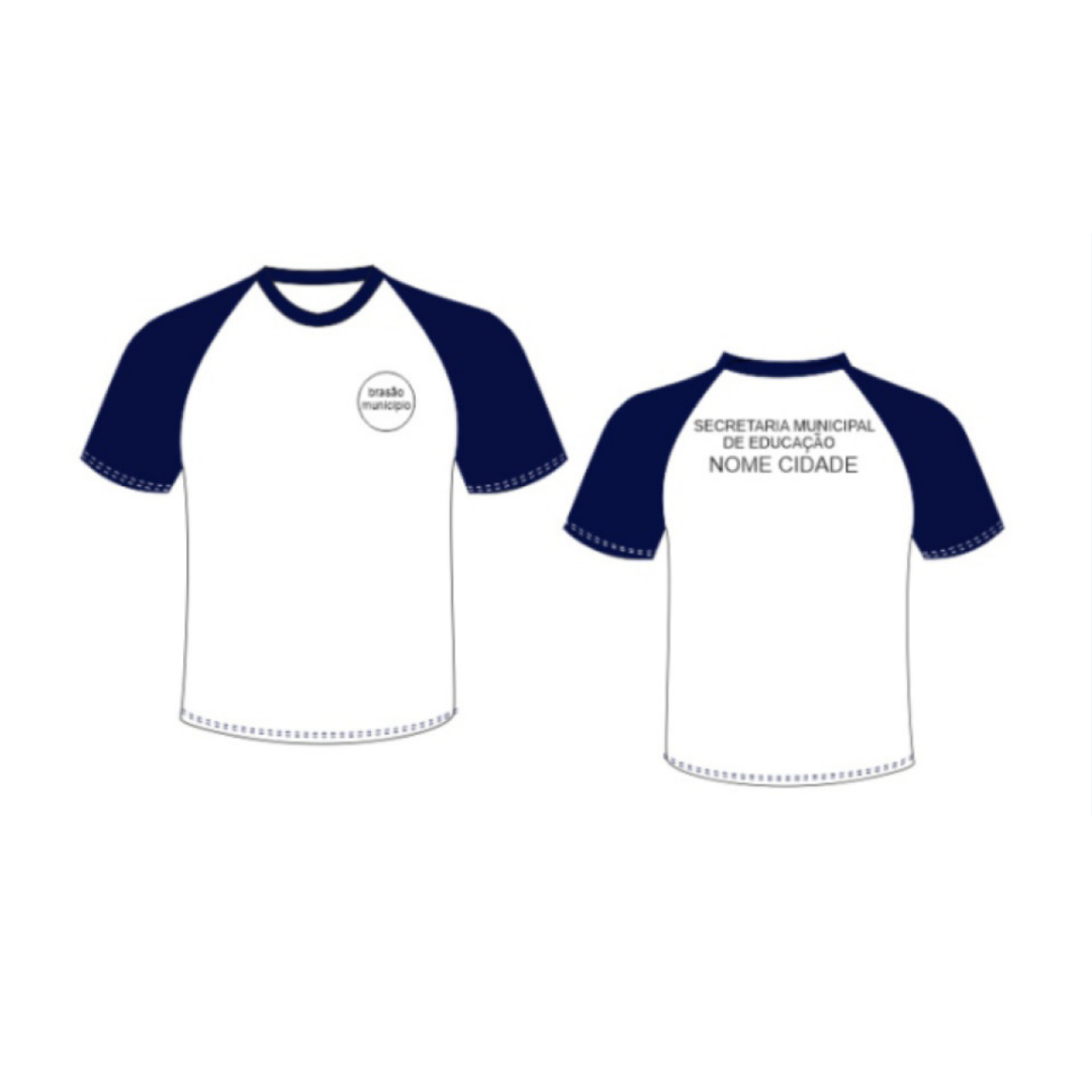 Camiseta Manga Curta Para Uniforme Escolar