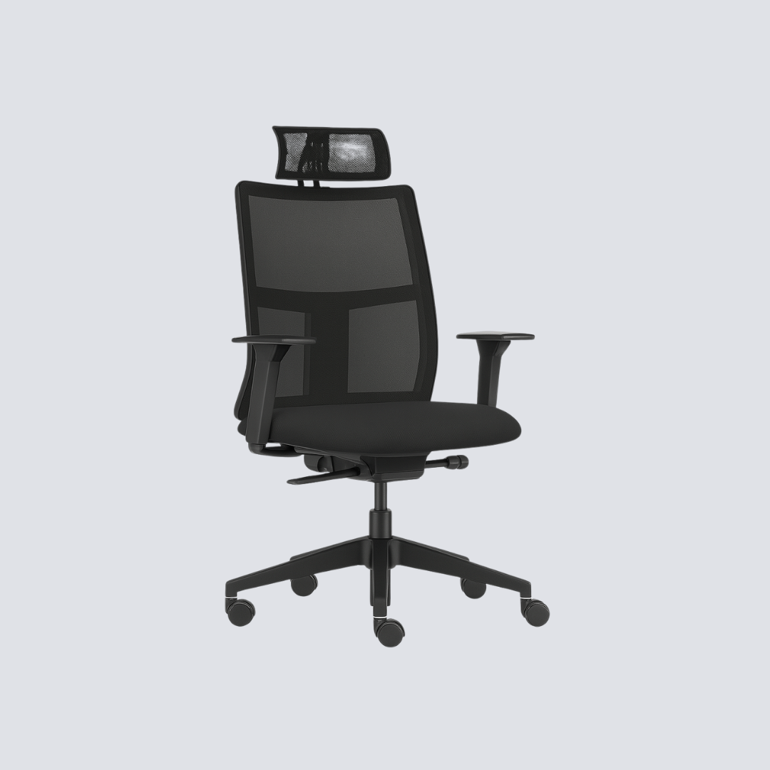 Cadeira Giratória Operacional Tipo B – Espaldar Alto com Apoio de Cabeça