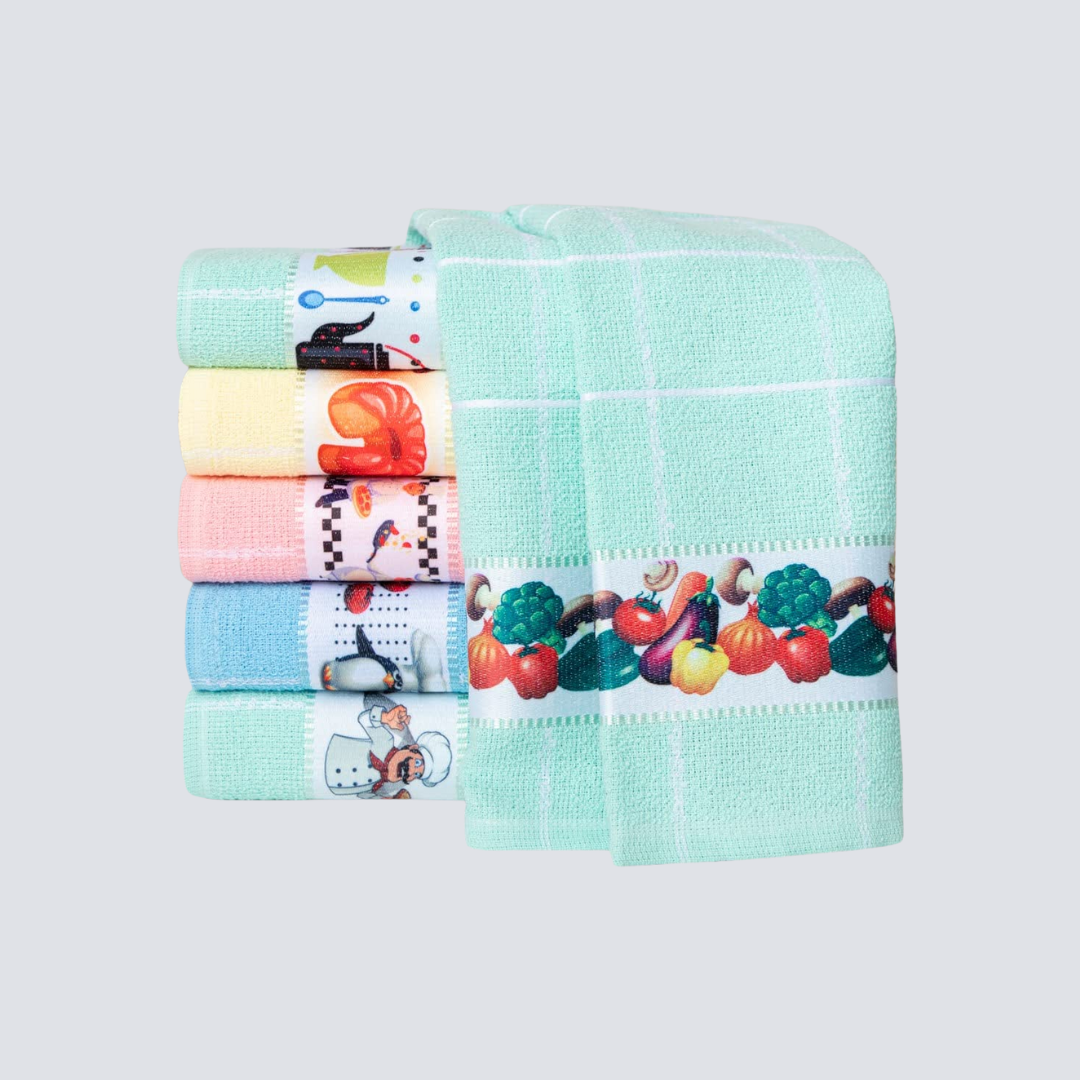 Pano de Prato Felpudo Estampado – 40 × 66 cm (100 % Algodão)