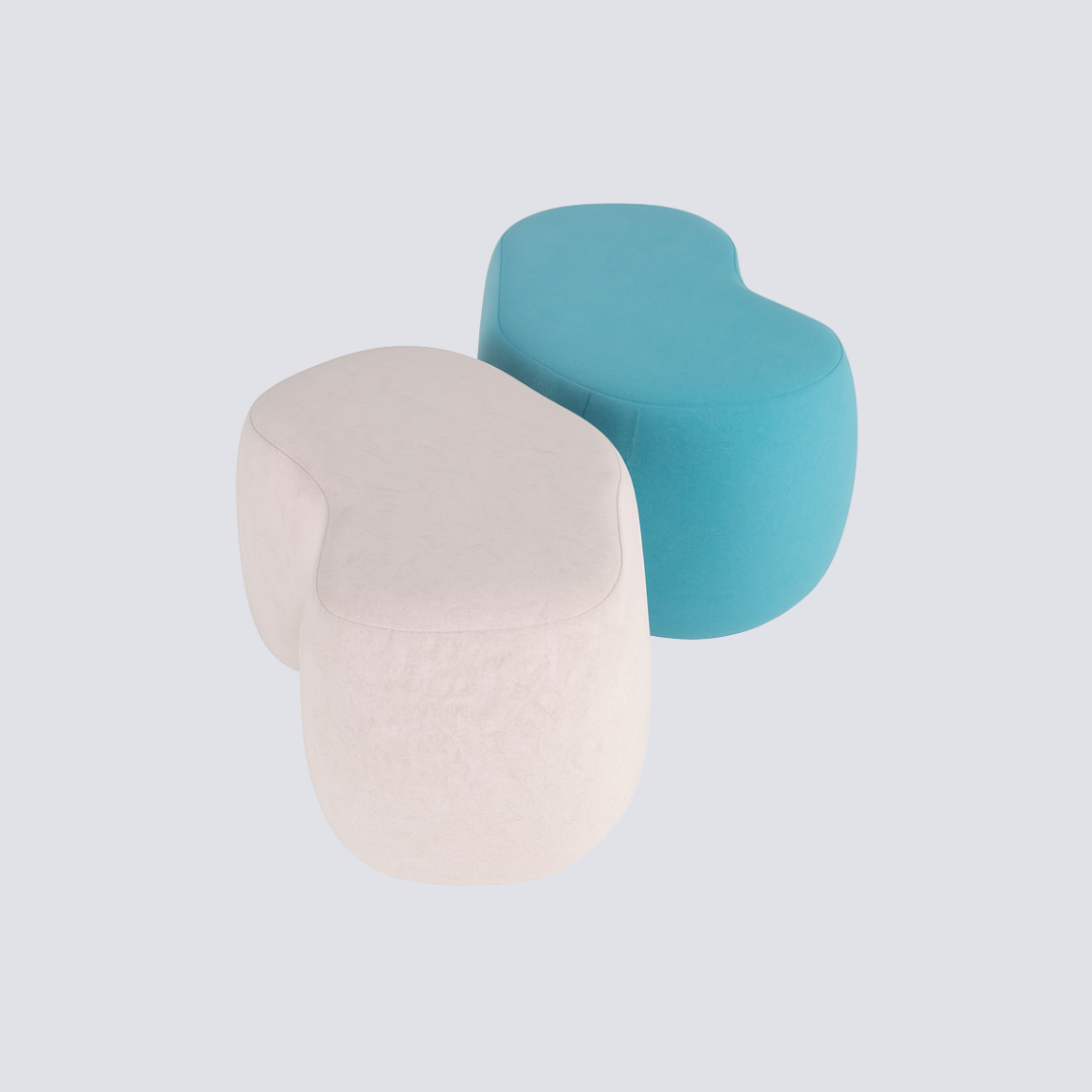 Estofado Mini XY – Banco Compacto Sem Encosto com Espuma Ergonômica