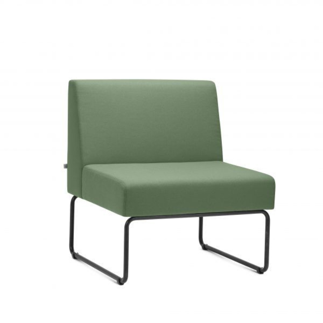 Sofá Modular Reto de 01 Lugar Individual com Estrutura do Tipo Trapezoidal - FK Grupo