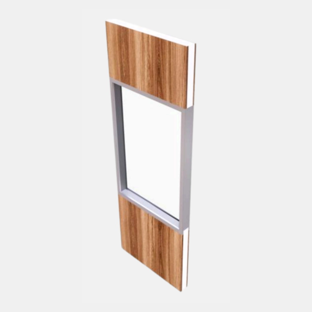 Divisória Piso Teto Mista Vidro Simples C/Bandeira ou Piso Teto