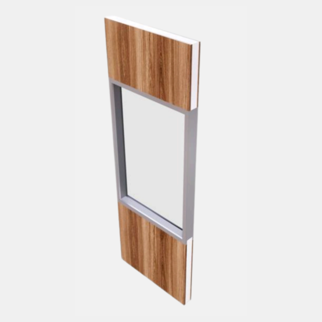 Divisória Piso Teto Mista Vidro Duplo C/Bandeira ou Piso Teto