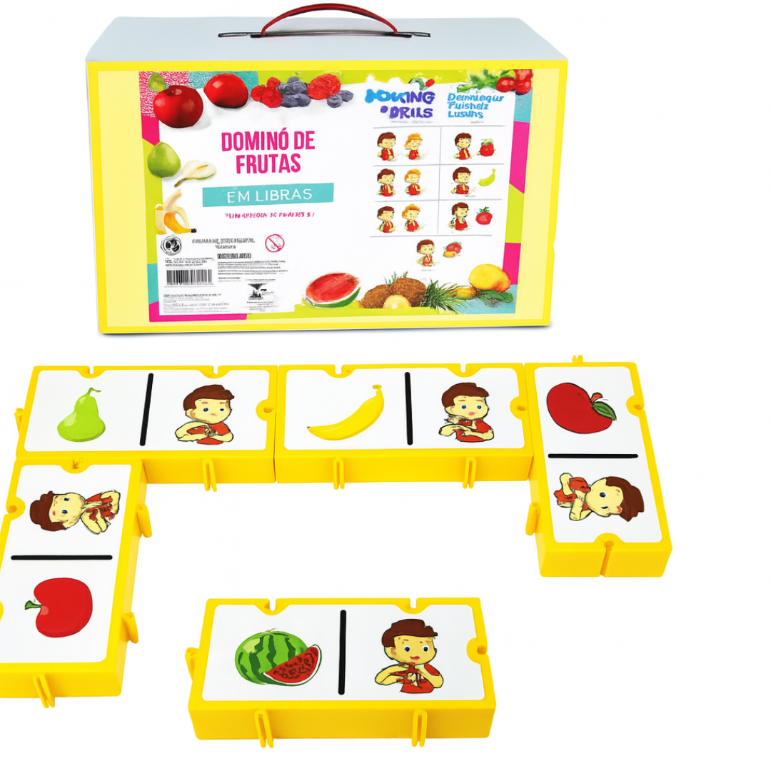 Dominó de Frutas em Libras – Inclusão e Alfabetização Visual