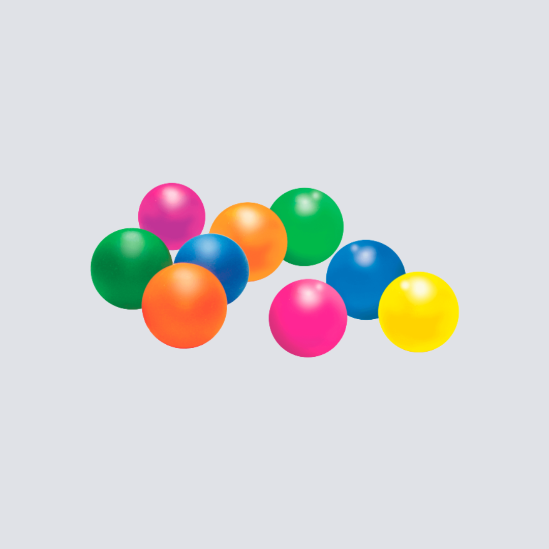Bolinhas Coloridas de Plástico Emborrachado 76 mm – Alta Qualidade e Segurança