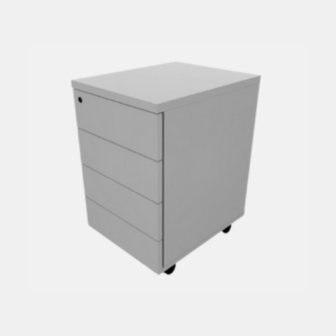 Gaveteiro Volante 4 Gavetas Iguais 450x600x500mm