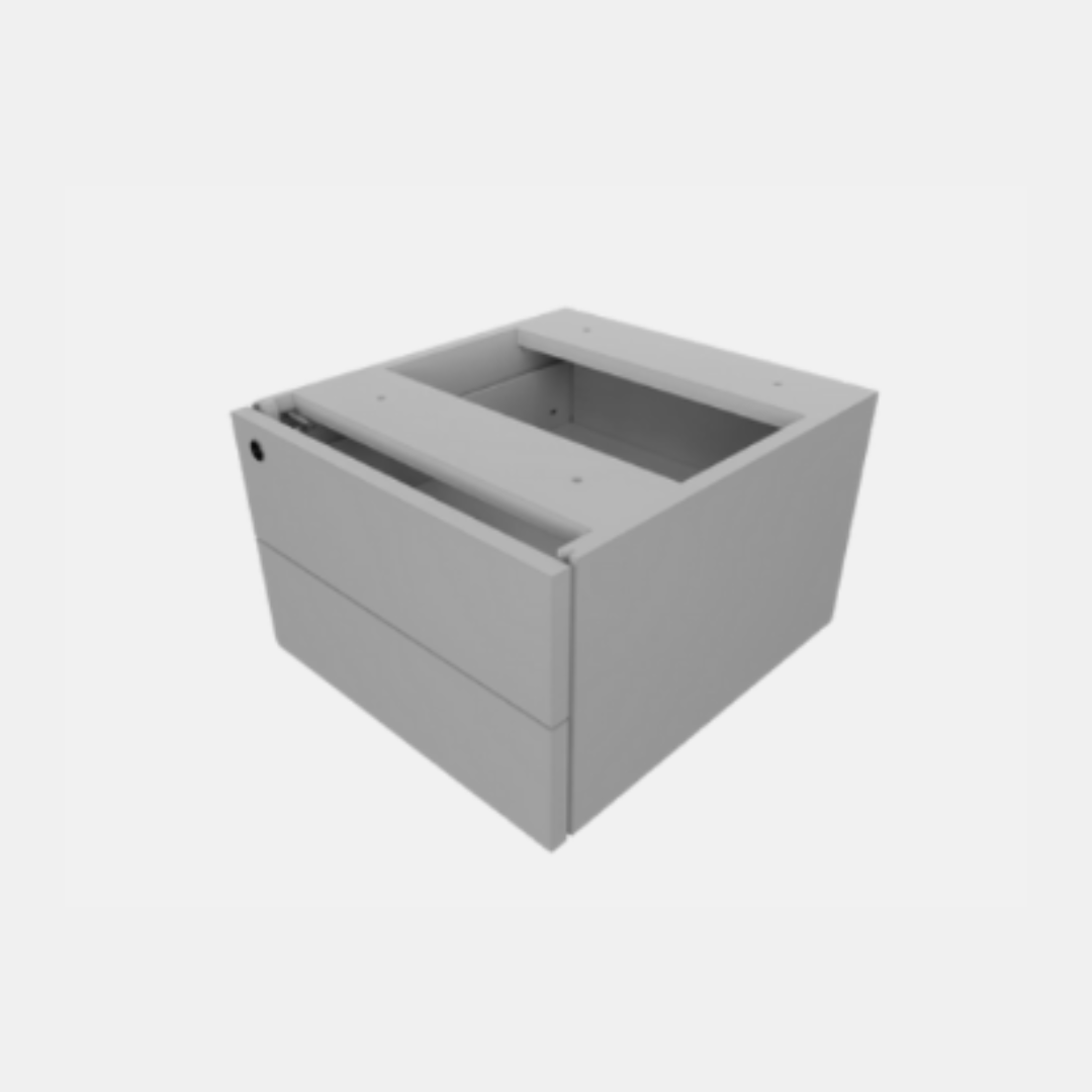 Gaveteiro Fixo 2 Gavetas 315L x 395P x 294H