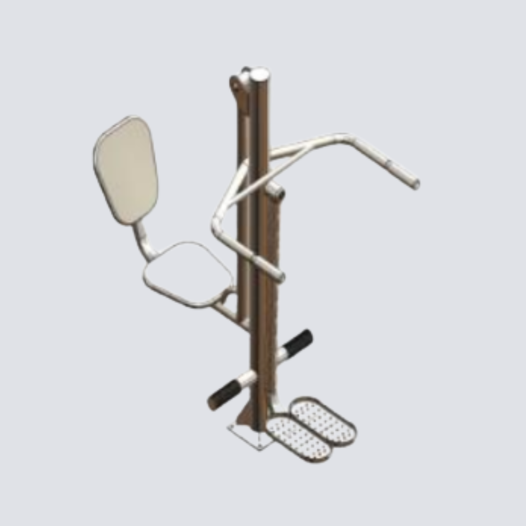 Exercitador de Pernas com Prancha Lateral Inox