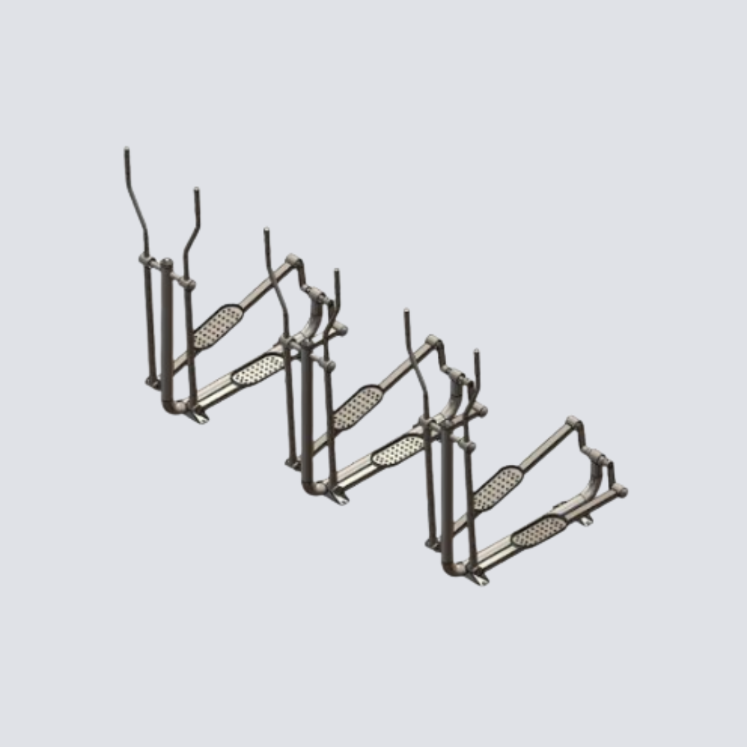 Elíptico Triplo Inox