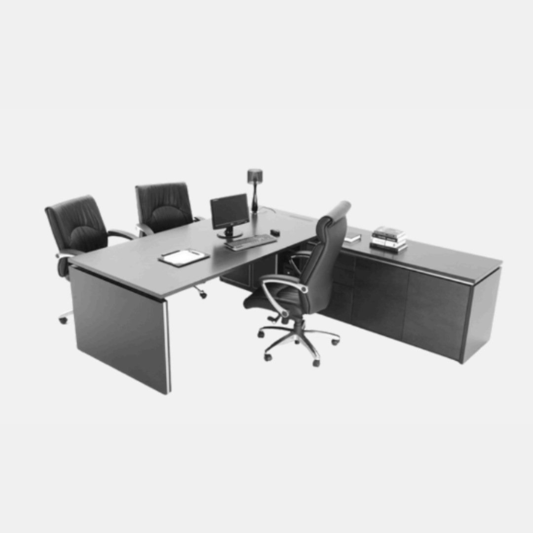 Mesa de Diretor com Armário Lateral 2100/1900x740x700mm