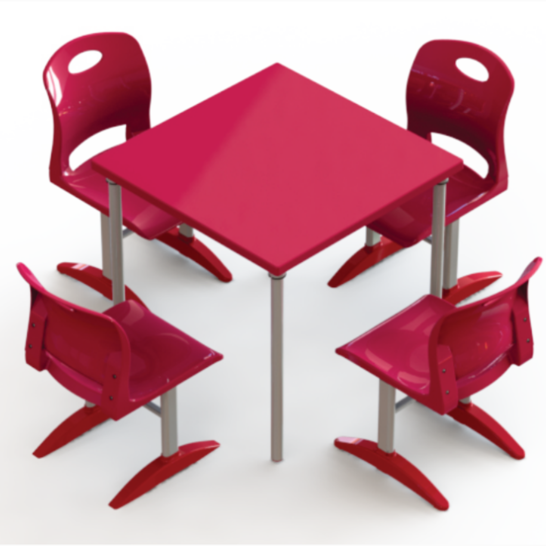 Conjunto Coletivo com 04 Cadeiras Juvenil