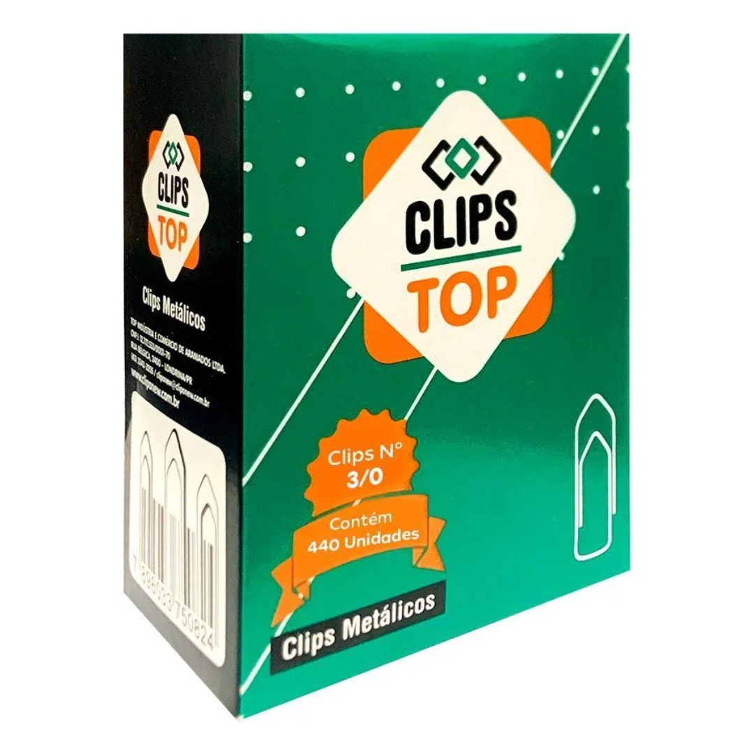 Clipes Niquelado Tamanho nº 03 - Top