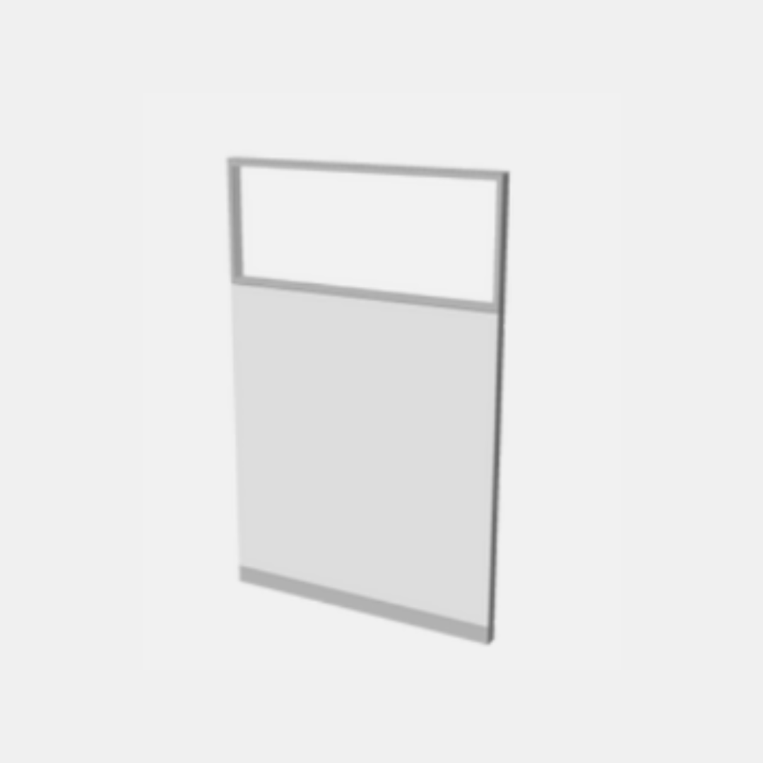 Biombo Divisor 70mm Cego com Vidro