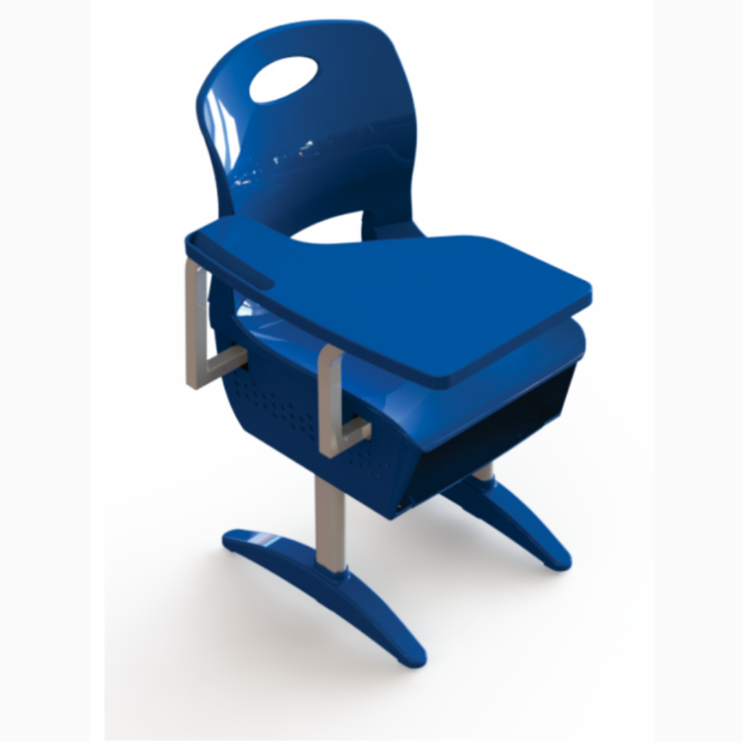 Cadeira Escolar com Prancheta Lateral Fixadas