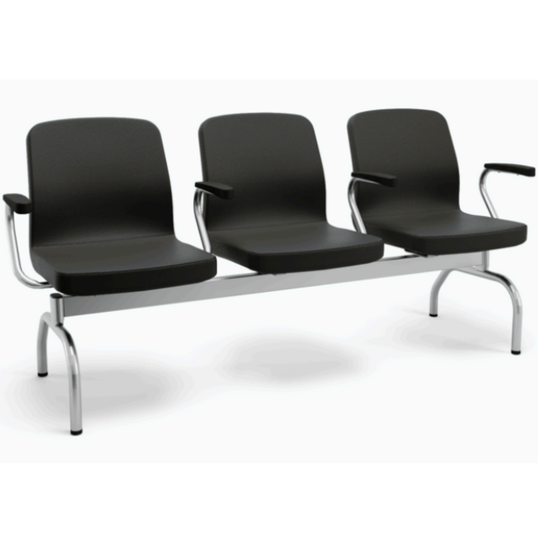 Longarina 3 Lugares com Braço