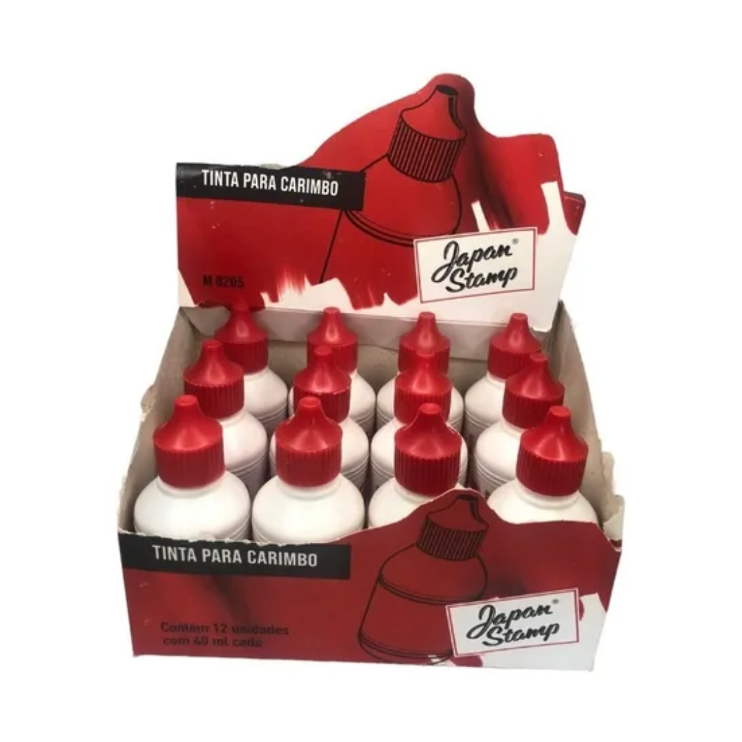 Tinta para Carimbo Cor Vermelha - Japan