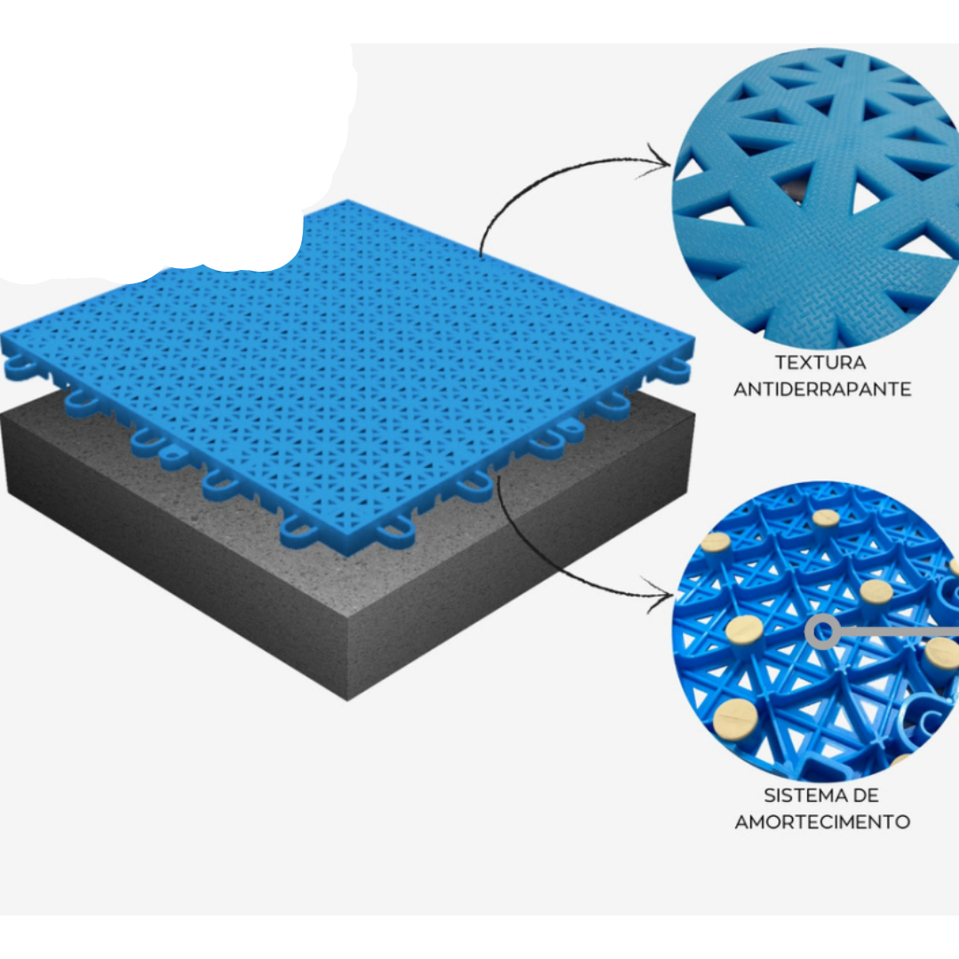 Base Lúdica Modular Outdoor Com Pinos De Amortecimento