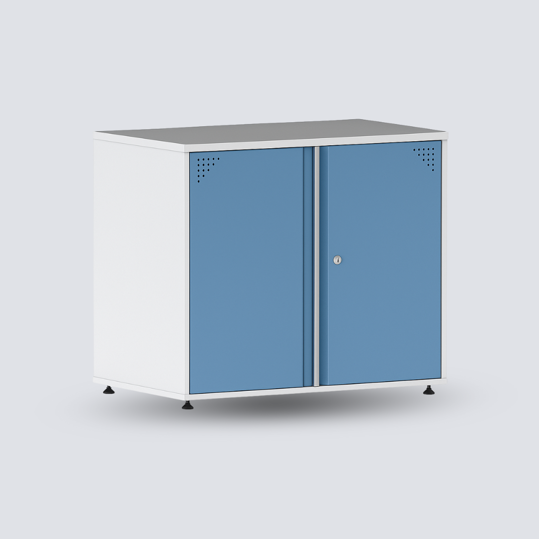 Armário Baixo Com Portas Ventiladas Em MDP Com Pés Niveladores