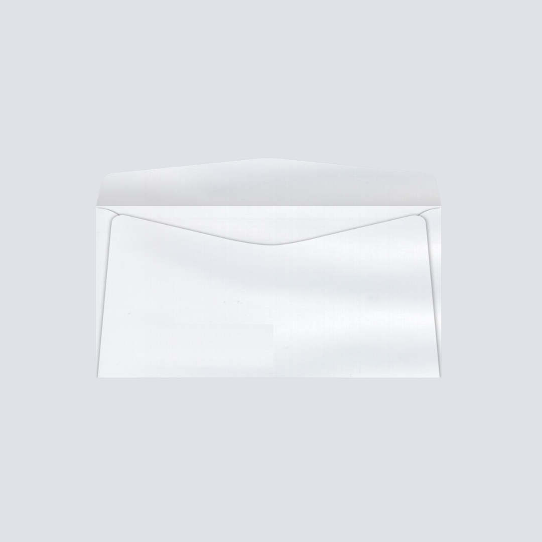 Envelope Branco Ofício – 114 mm × 229 mm – Caixa com 1 000 Unidades