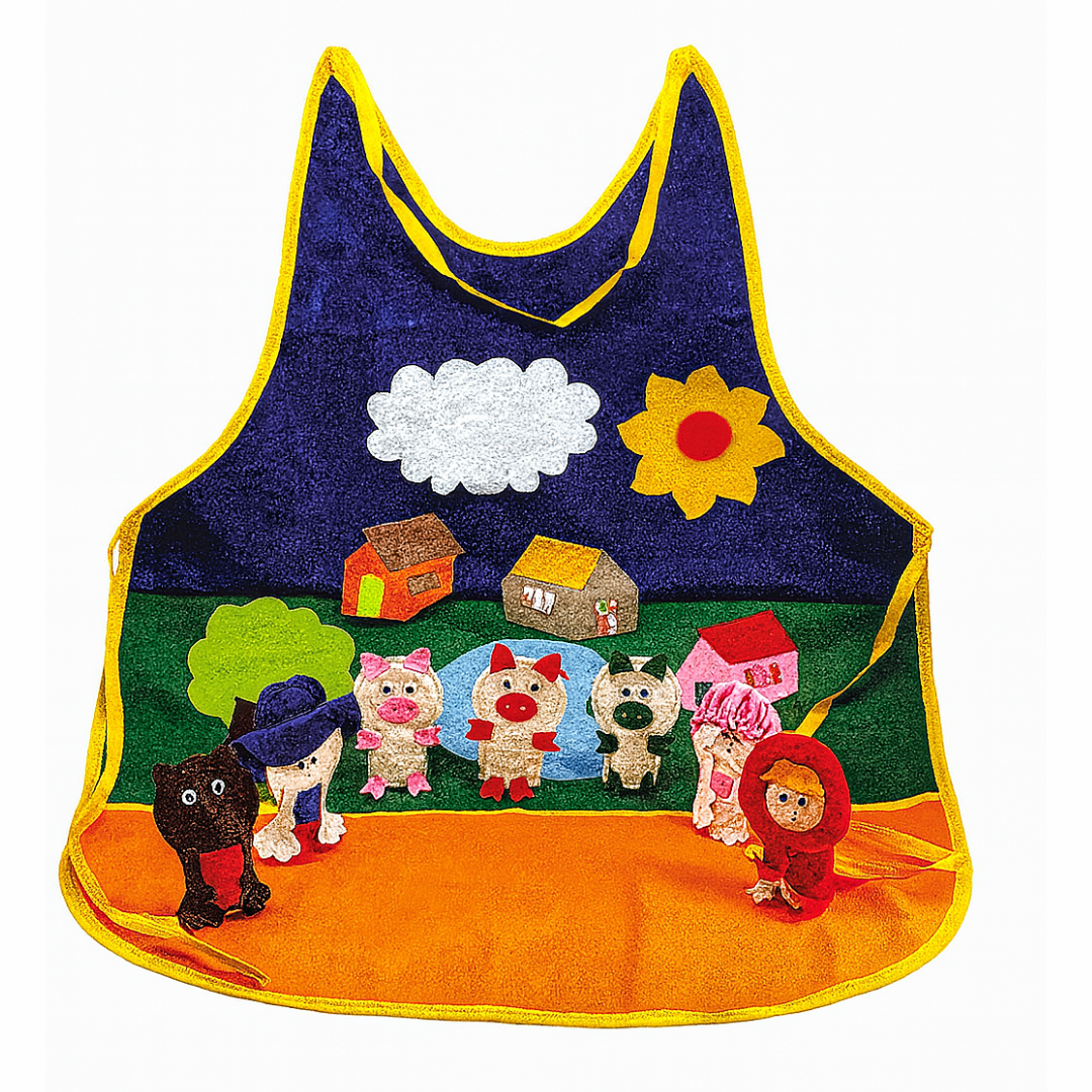 Avental II – Contação de Histórias: Chapeuzinho Vermelho e Os Três Porquinhos