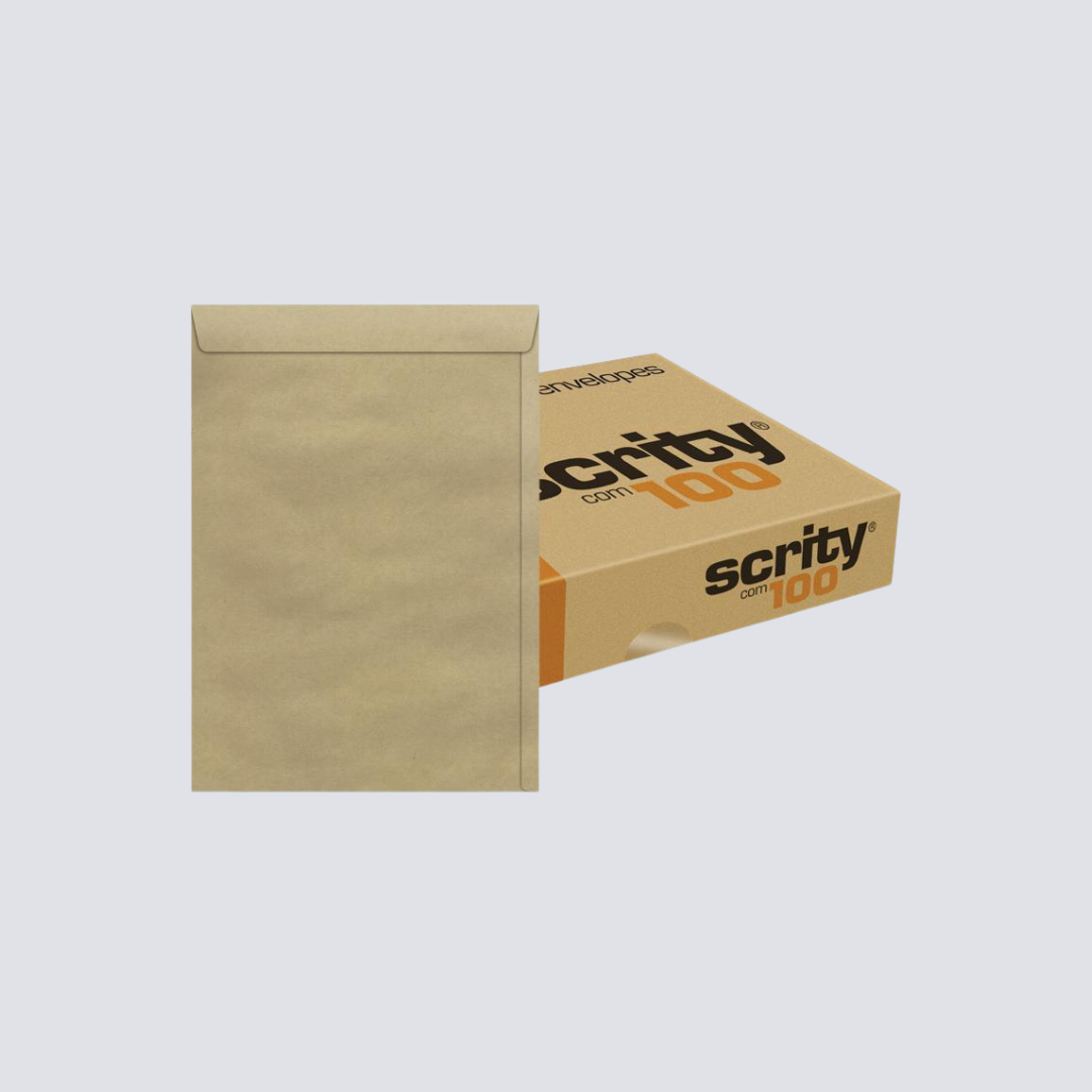 Envelope Pardo 260 × 360 mm – Caixa com 250 Unidades