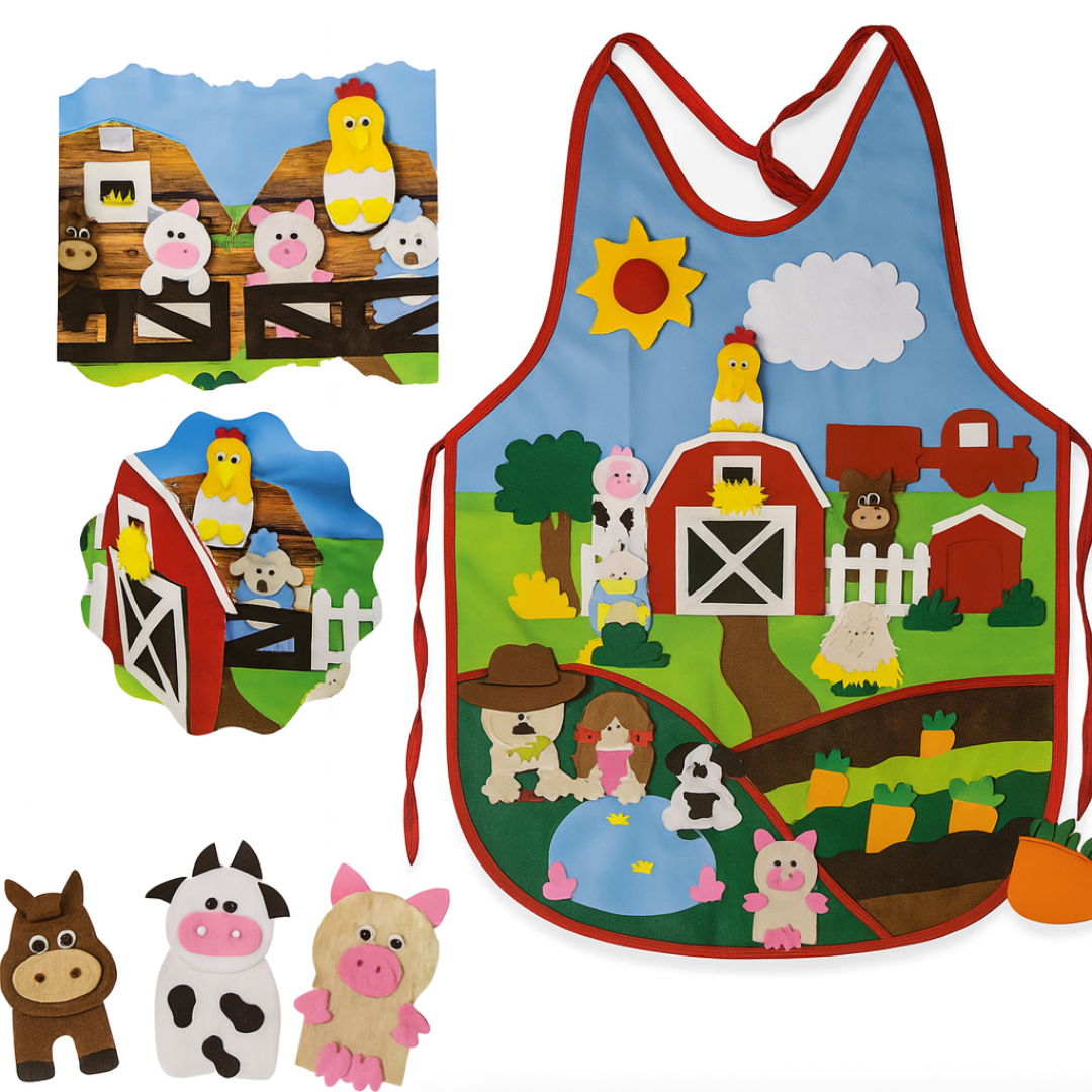 Avental III – Contação de Histórias: Fazendinha "Animais Domésticos"