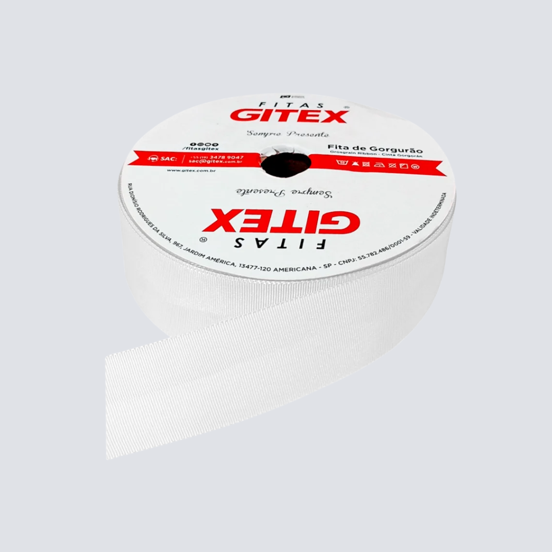 Fita de Gorgurão para Aviamento Nº 03 – Rolo com 100 m, Cores Variadas