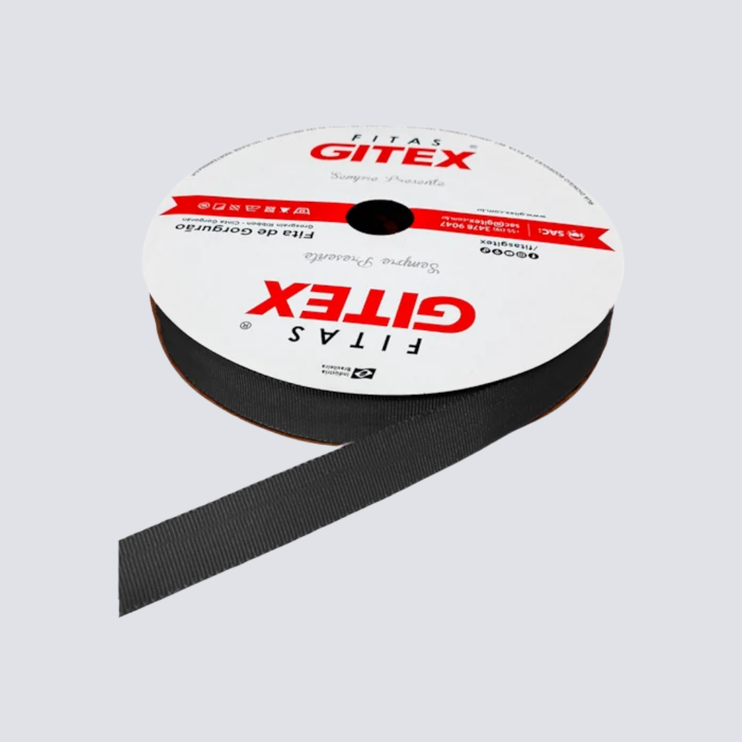 Fita de Gorgurão para Aviamento Nº 05 – Rolo com 100 m, Cores Variadas