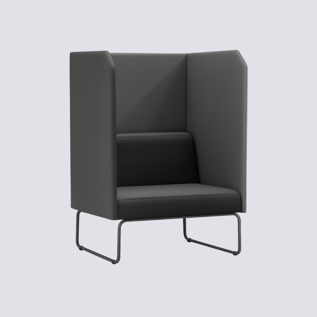 Sofá Individual Colaborativo com Painéis “U” – Uso Indoor