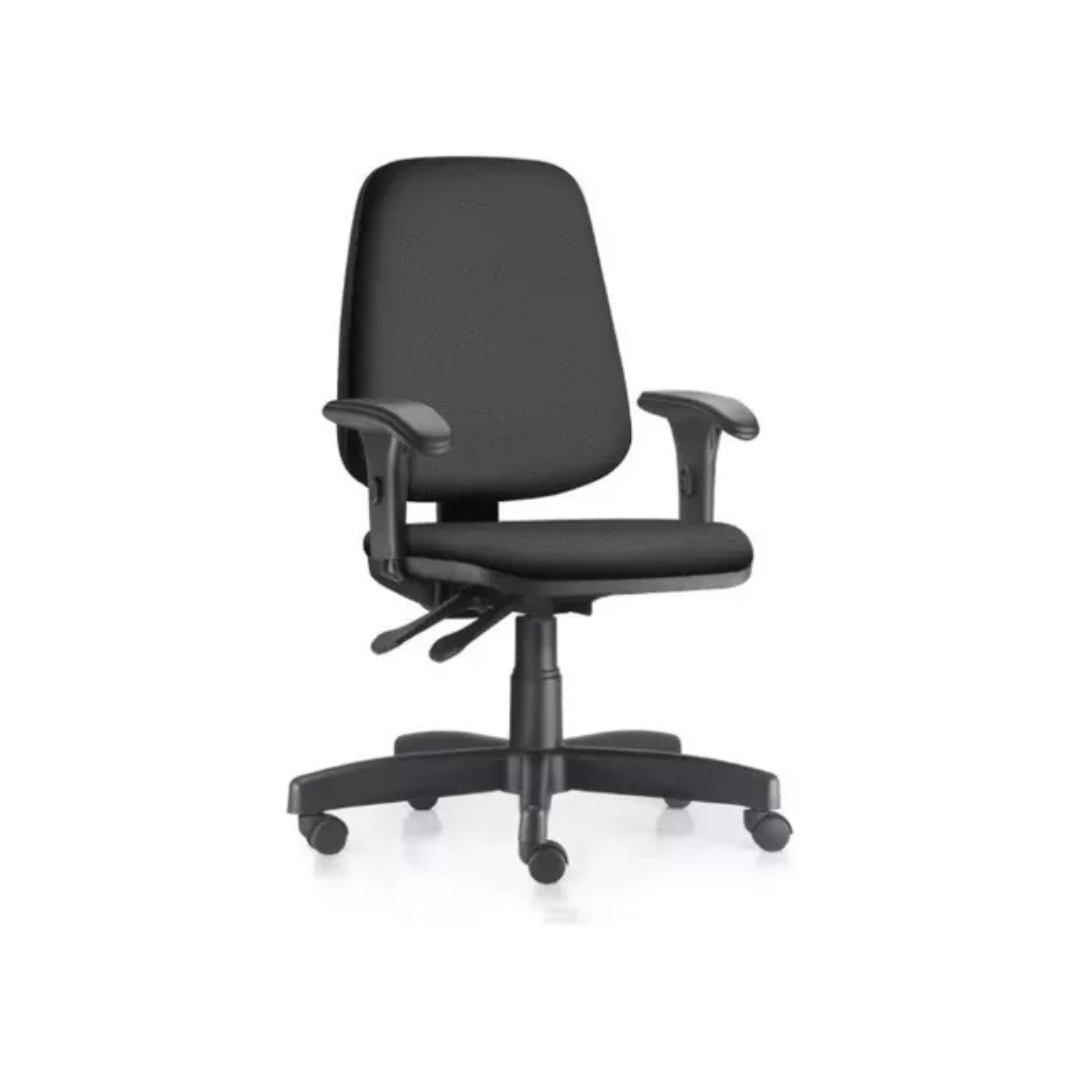 Cadeira Giratória com Braços e Espaldar Médio