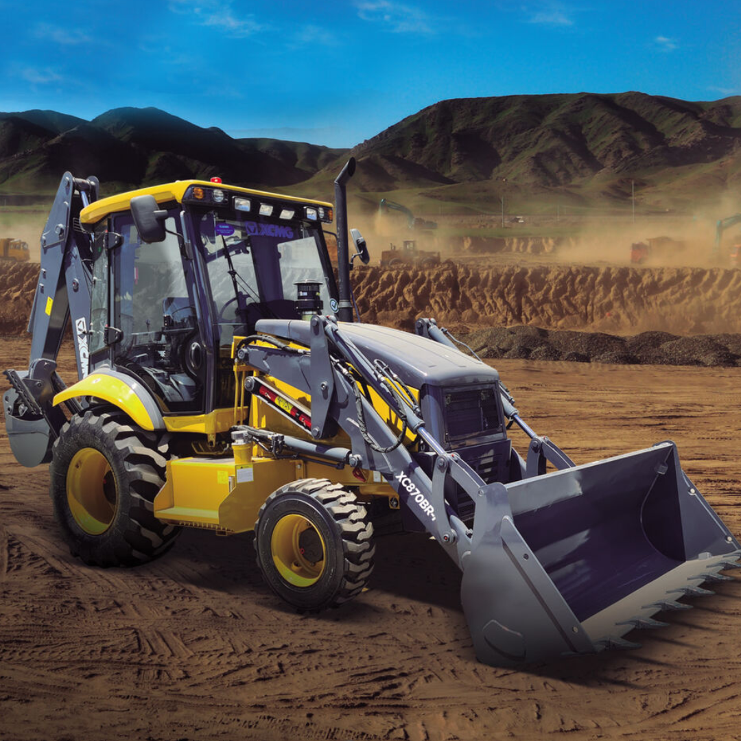 Retroescavadeira XCMG XC870BRI 0 Hora 97HP Cabine Fechada com Ar-Condicionado