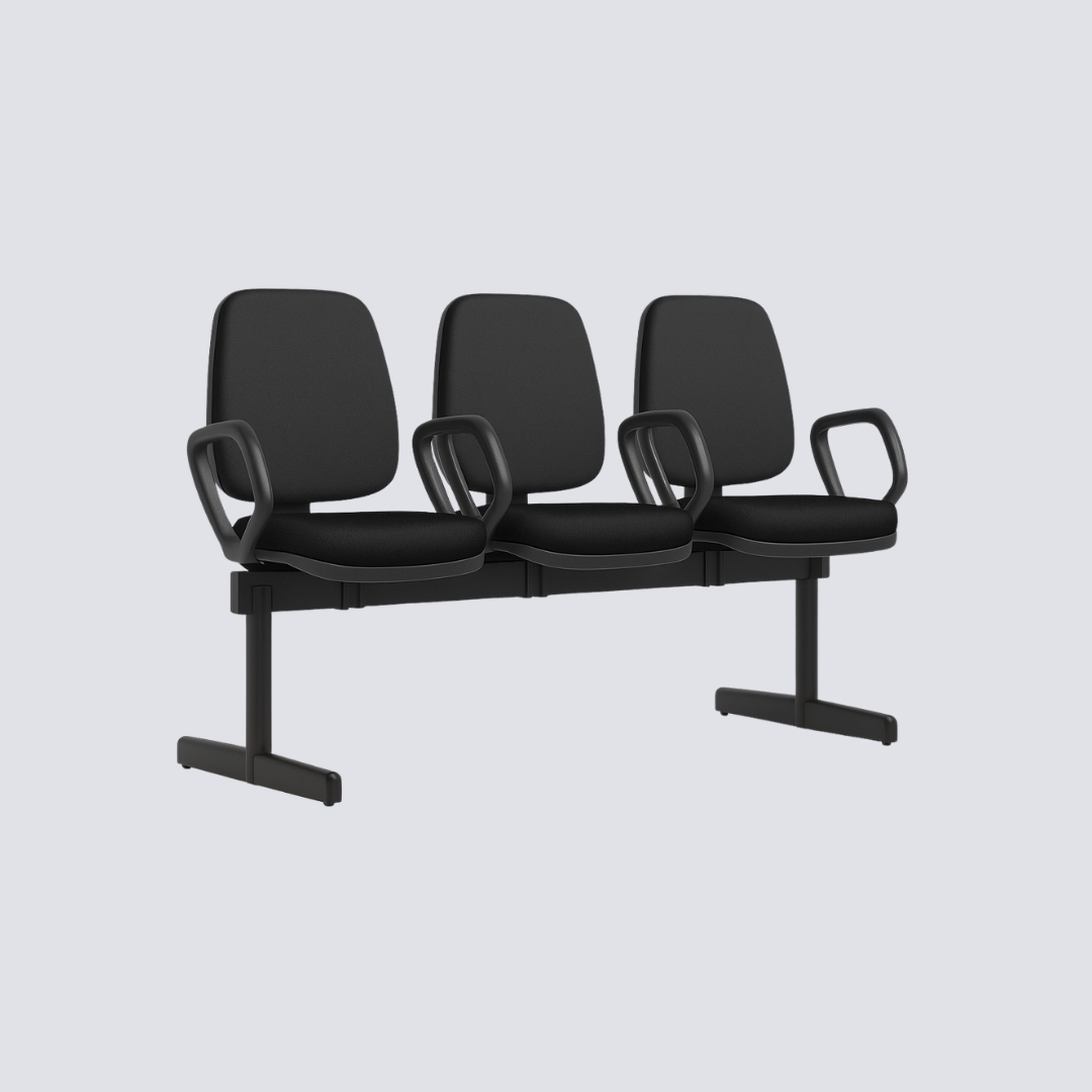 Longarina de 03 Lugares com 06 Braços – Tipo Institutional