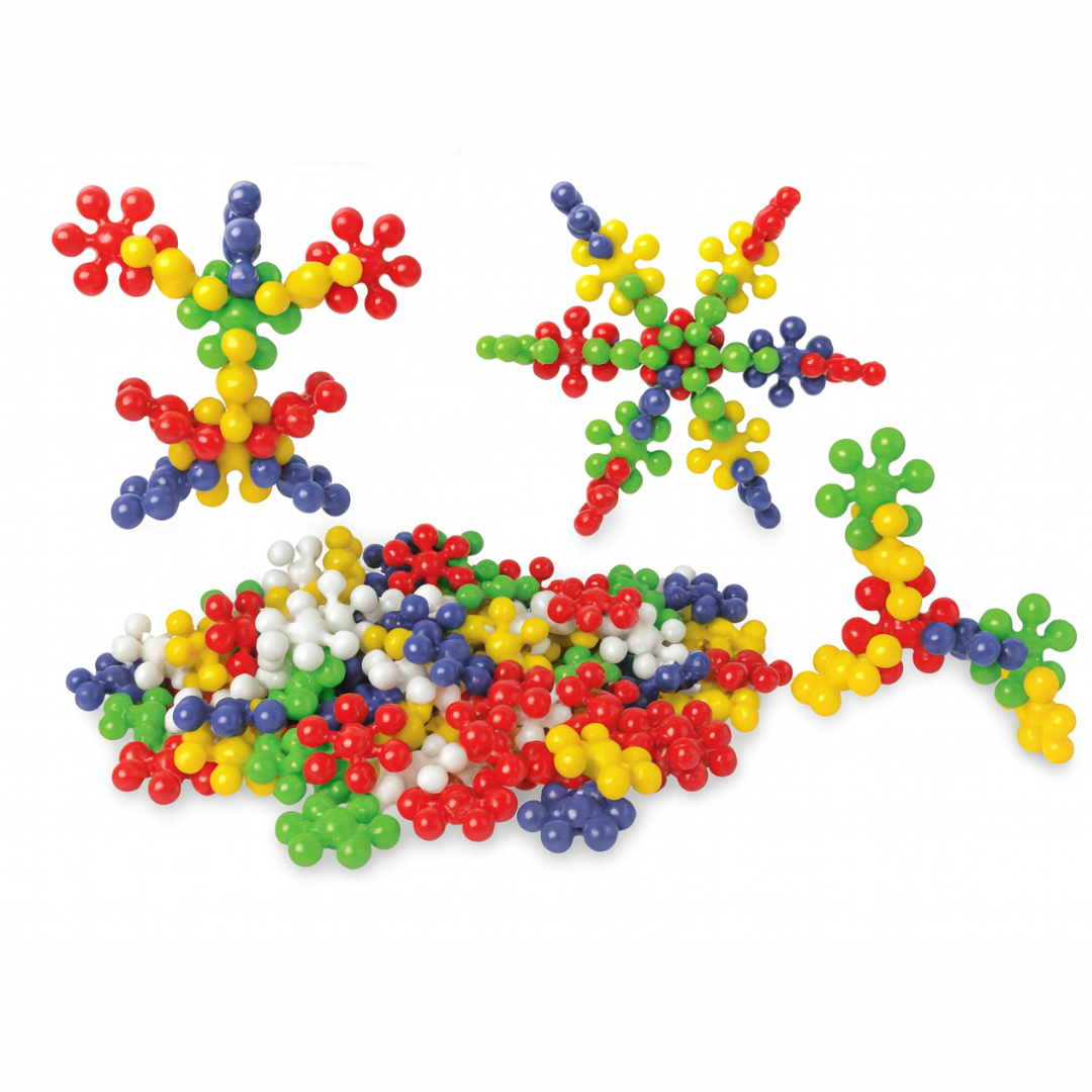 Pinobol Educativo – Conjunto com 75 Estrelas Coloridas de 6 Pontas em Plástico Atóxico com Sacola PVC