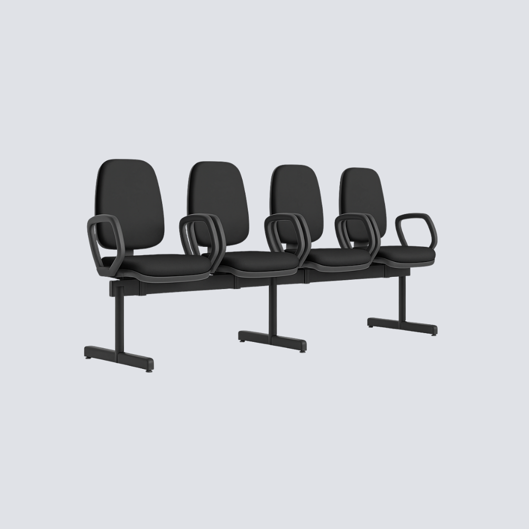 Longarina de 04 Lugares com 08 Braços – Tipo Institutional