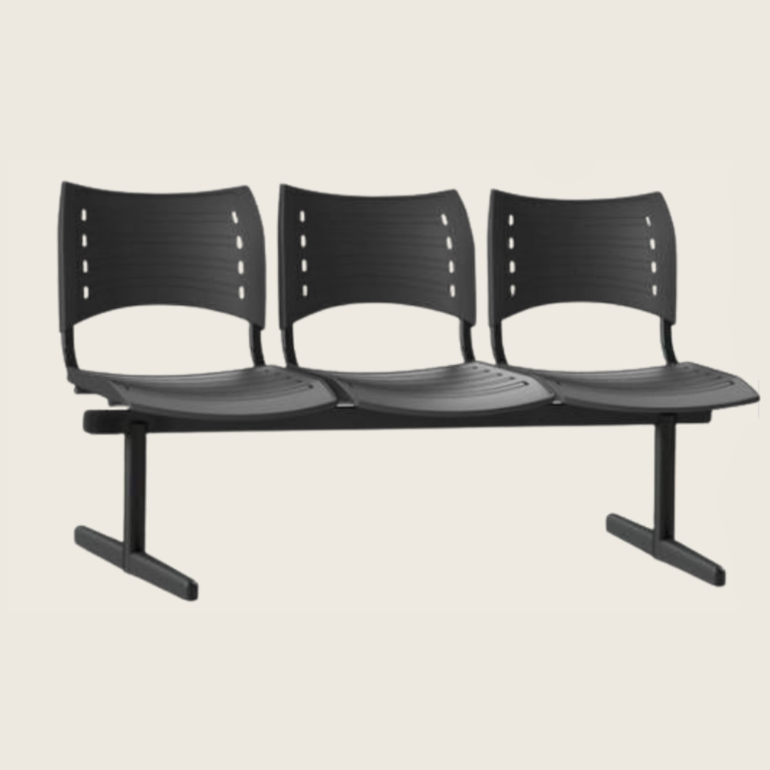 Longarina 3 Lugares em Polipropileno