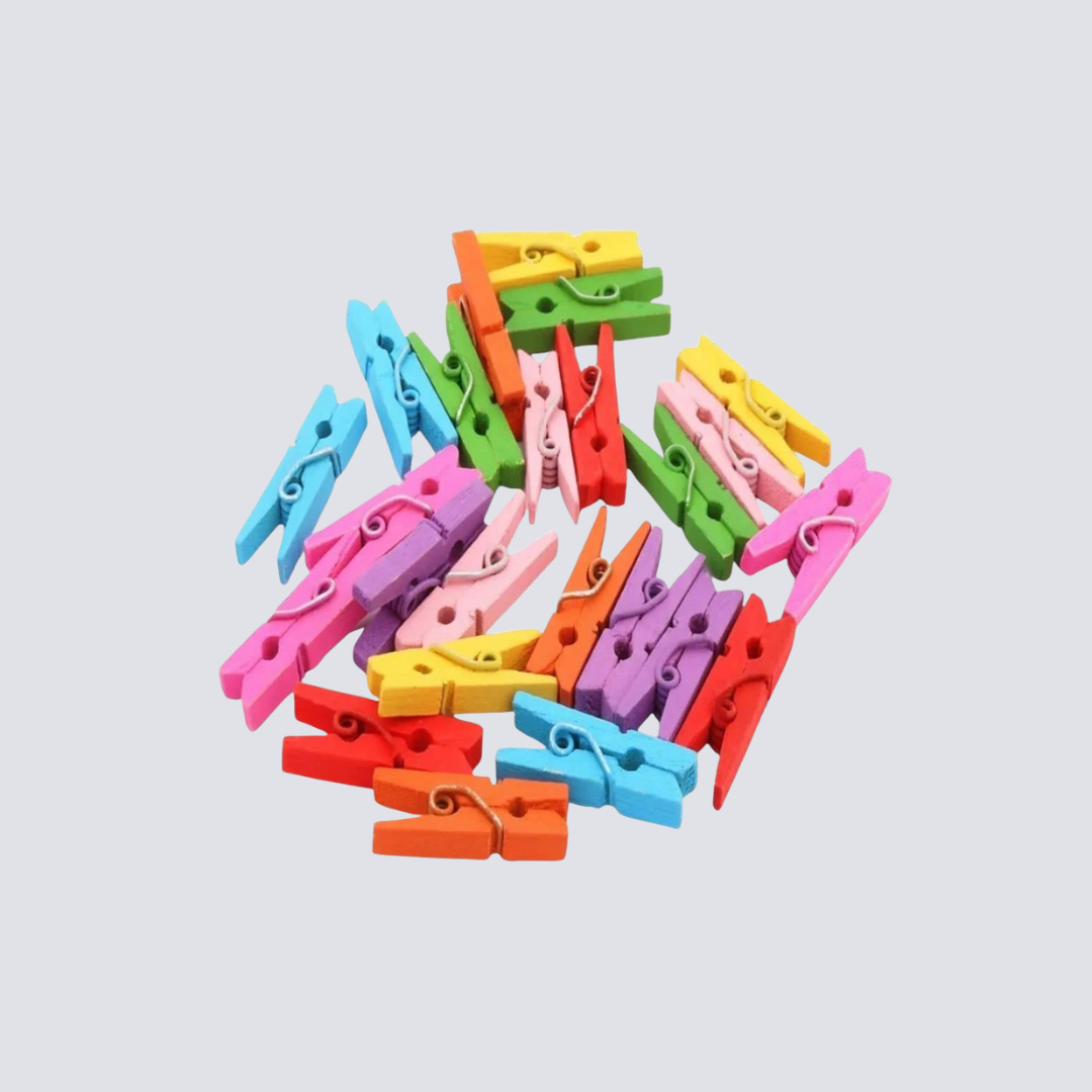 Kit Mini Pregador Colorido – 2,5 cm × 7 mm – 100 Unidades